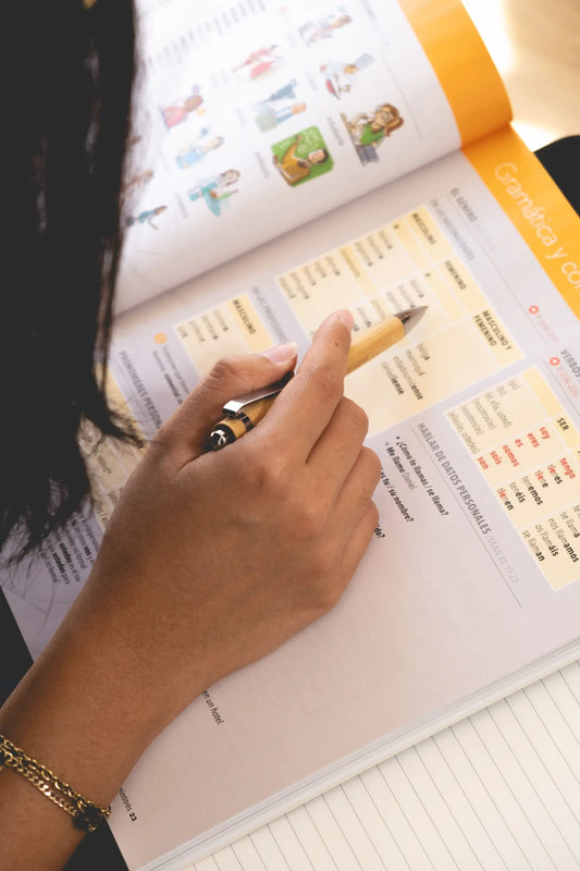 Tungumálabók í kennslustofu í Barcelona