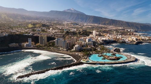 Puerto de la Cruz Tene, þar sem tungumálanámskeið fyrir Íslendinga er haldið
