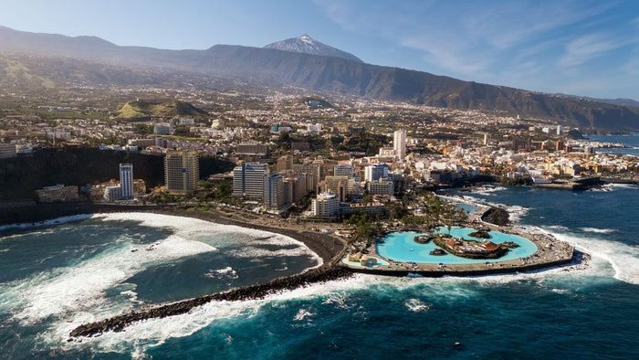 Puerto de la Cruz Tene, þar sem tungumálanámskeið fyrir Íslendinga er haldið
